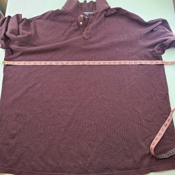 ROUNDTREE & YORKE Men's Burgundy Long Sleeve Polo Shirt - Size 3XB - Picture 7 of 10